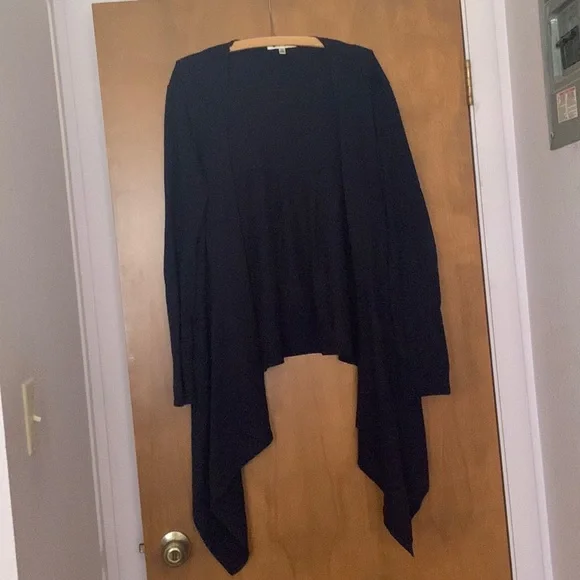 Cabi open front waterfall cardigan. Blueberry; large - Picture 1 of 7